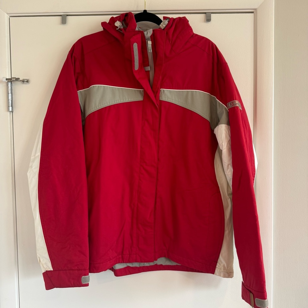 Black Dot Red Hooded Ski Jacket
